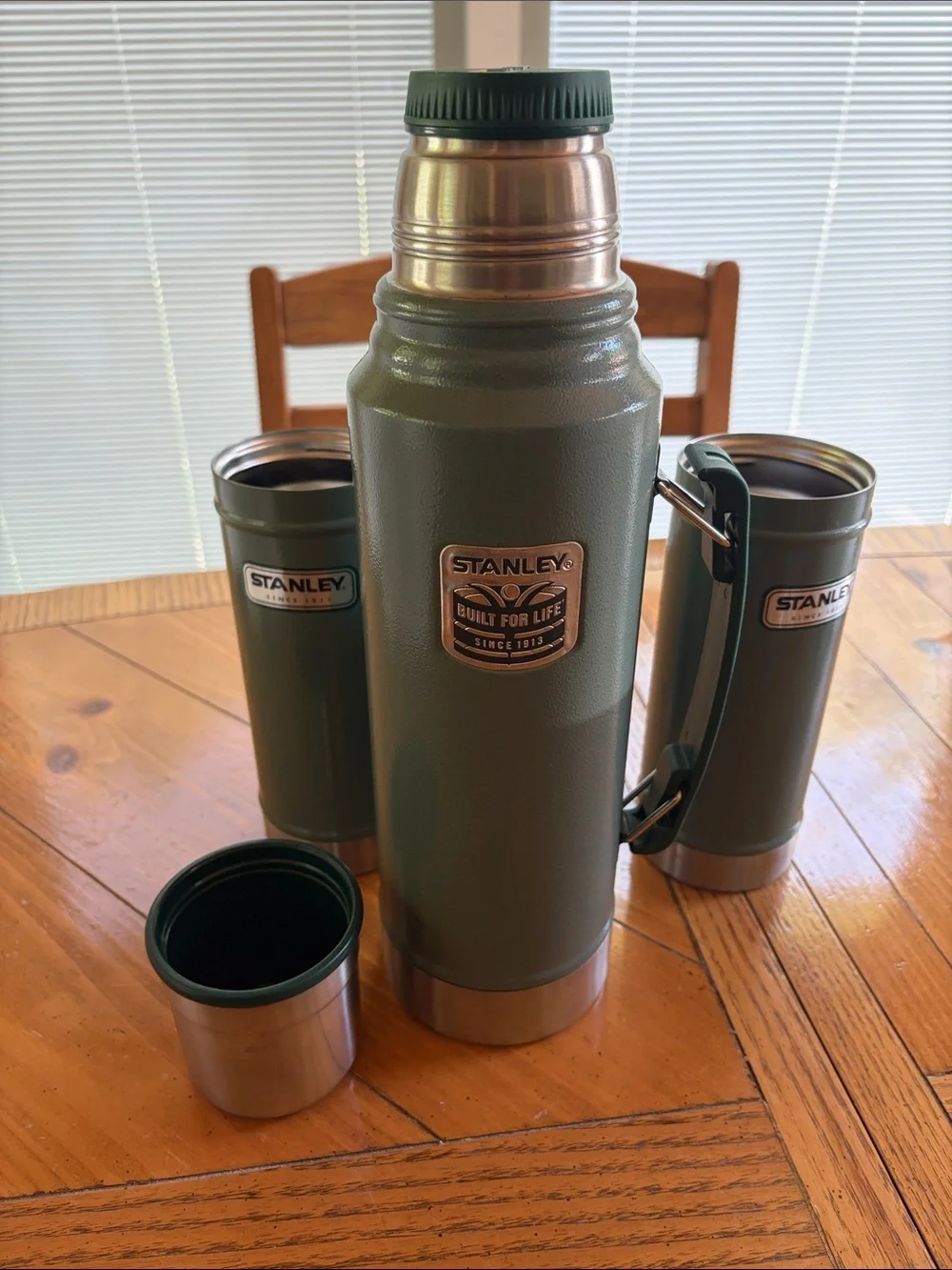Stanley Olive Green Vacuum Bottle Set with Copper Accents - Picture 2 of 3